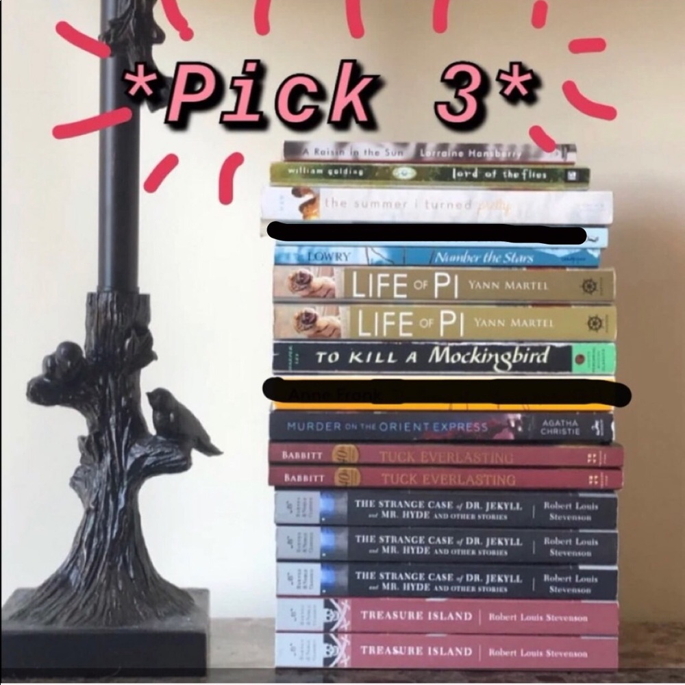 *3 books/$15* Various Books